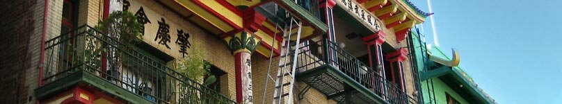 Walking down an alley in San Francisco's Chinatown