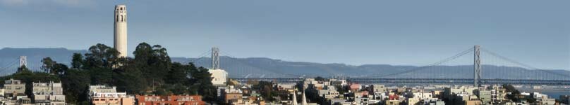 Башня Койт хорошо видна в панораме города.