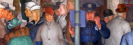 Стиль «современный реализм». Фрагмент стенной росписи 1933 года в башне Койт.